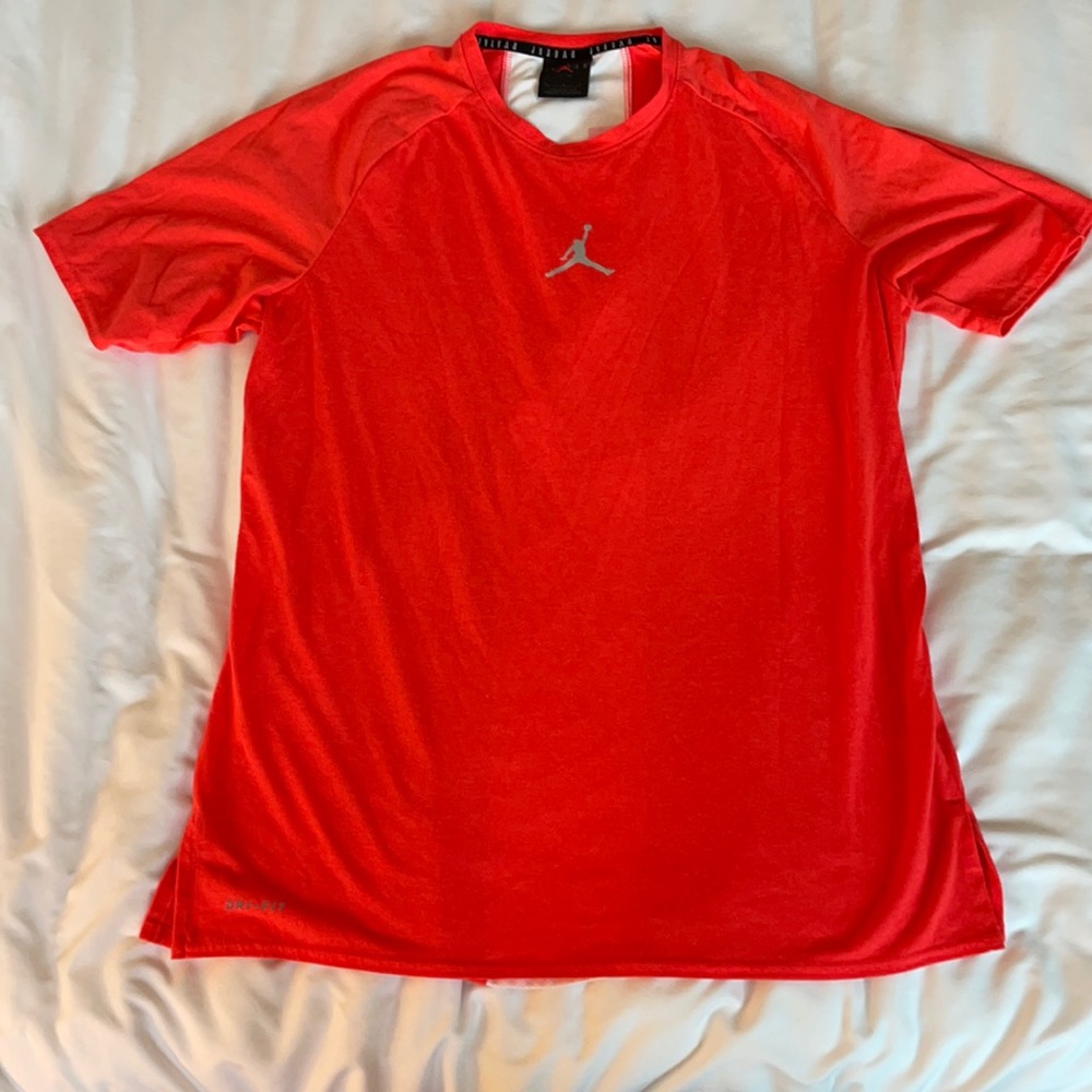 Neon red/orange air Jordan short sleeve T-shirt